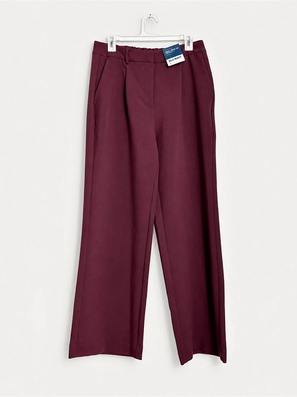 Old Navy Taylor Wide Leg Trousers NWT Size M plum wine